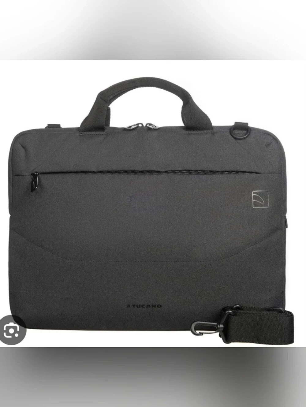 Tucano Milano Italy Dark Grey Laptop Bag W/Adjustable Shoulder Strap